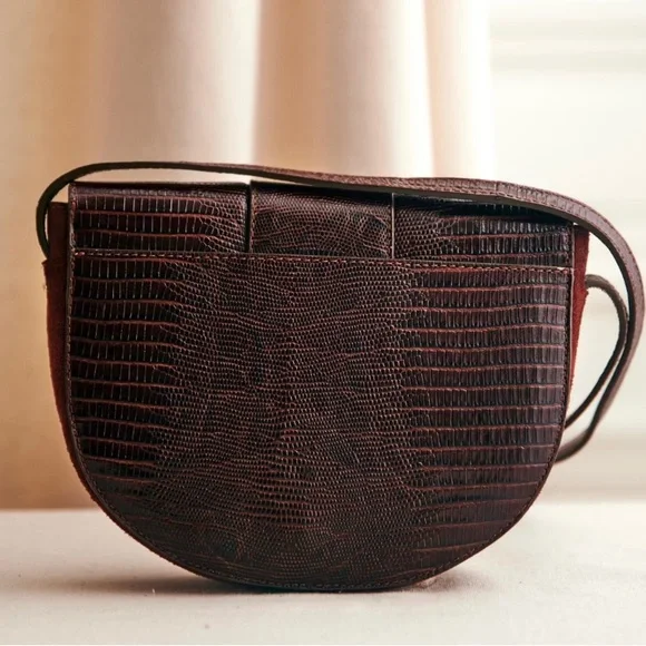 NEW in Box Sézane T Bag Bordeaux Leather handbag - Picture 2 of 6